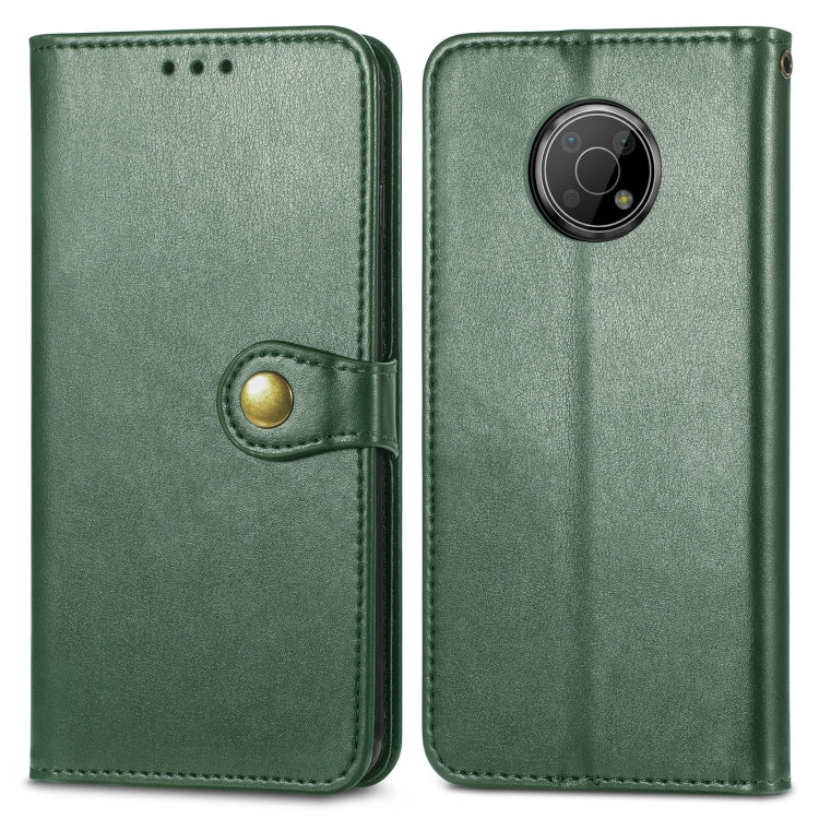 For Nokia G300 Solid Color Leather Buckle Phone Case