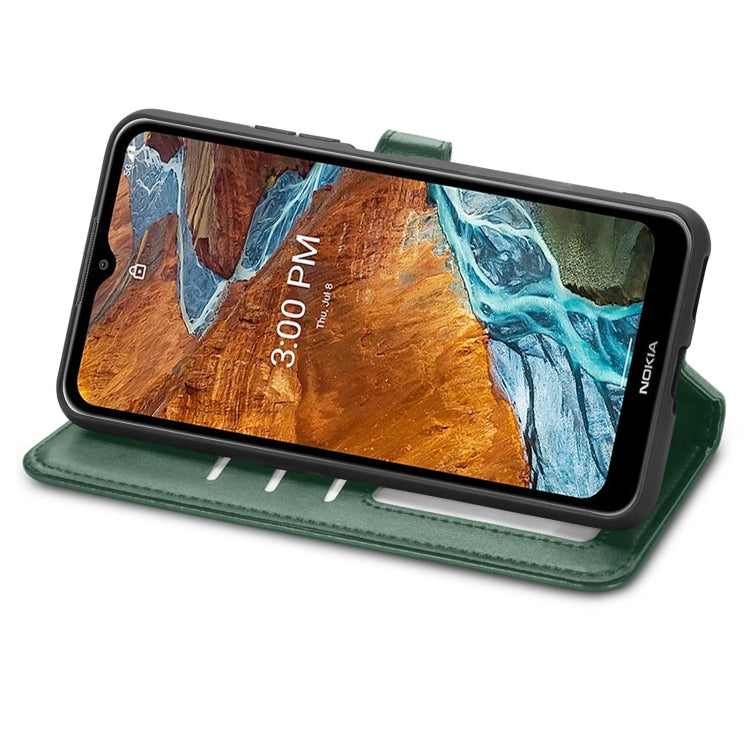 For Nokia G300 Solid Color Leather Buckle Phone Case