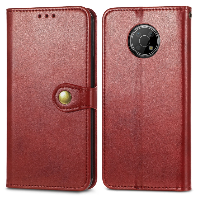 For Nokia G300 Solid Color Leather Buckle Phone Case