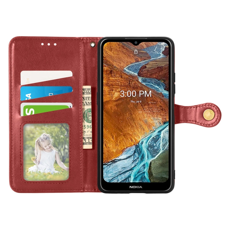 For Nokia G300 Solid Color Leather Buckle Phone Case
