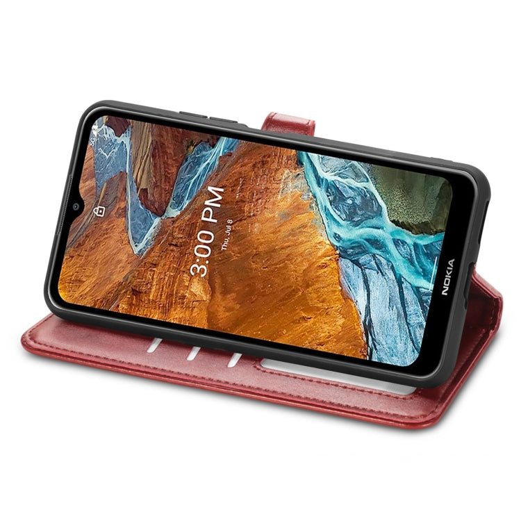 For Nokia G300 Solid Color Leather Buckle Phone Case