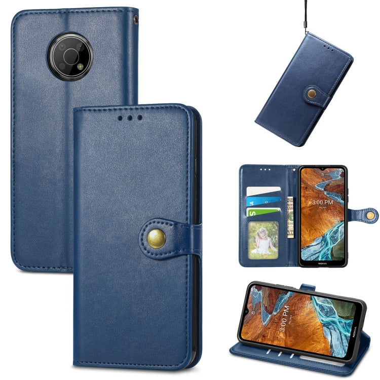 For Nokia G300 Solid Color Leather Buckle Phone Case