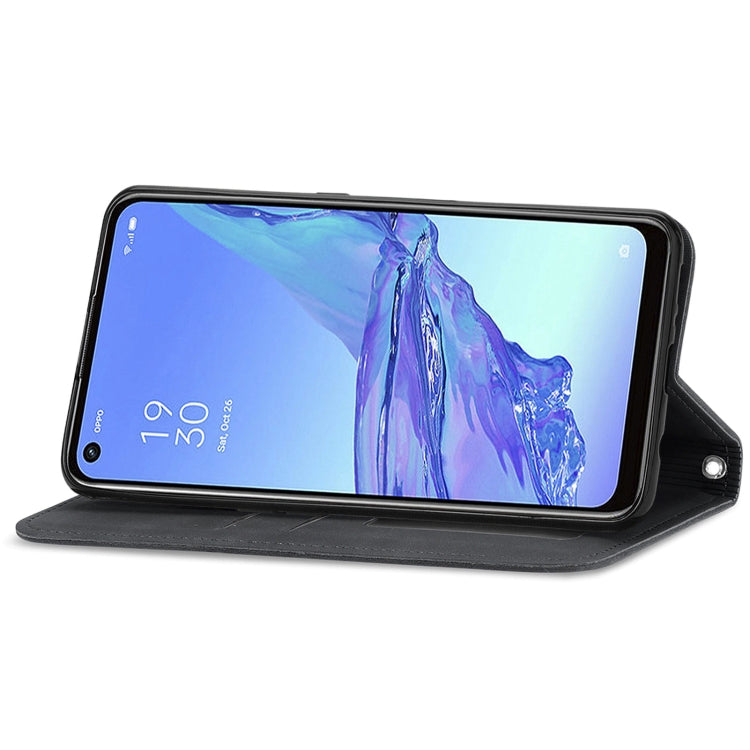 For OPPO A53 5G Retro Skin Feel Magnetic Horizontal Flip Leather Phone Case