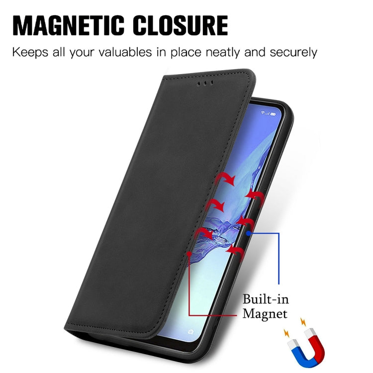 For OPPO A53 5G Retro Skin Feel Magnetic Horizontal Flip Leather Phone Case