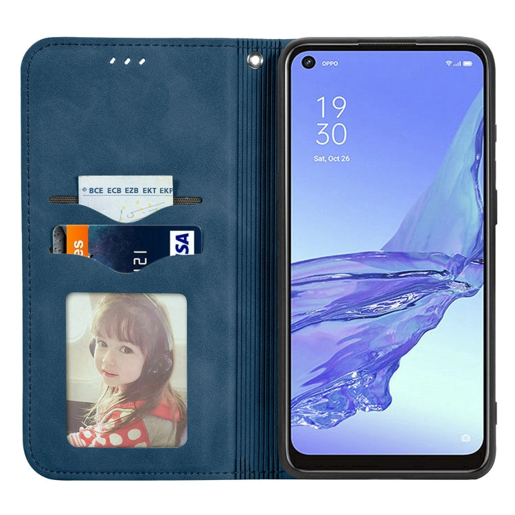 For OPPO A53 5G Retro Skin Feel Magnetic Horizontal Flip Leather Phone Case