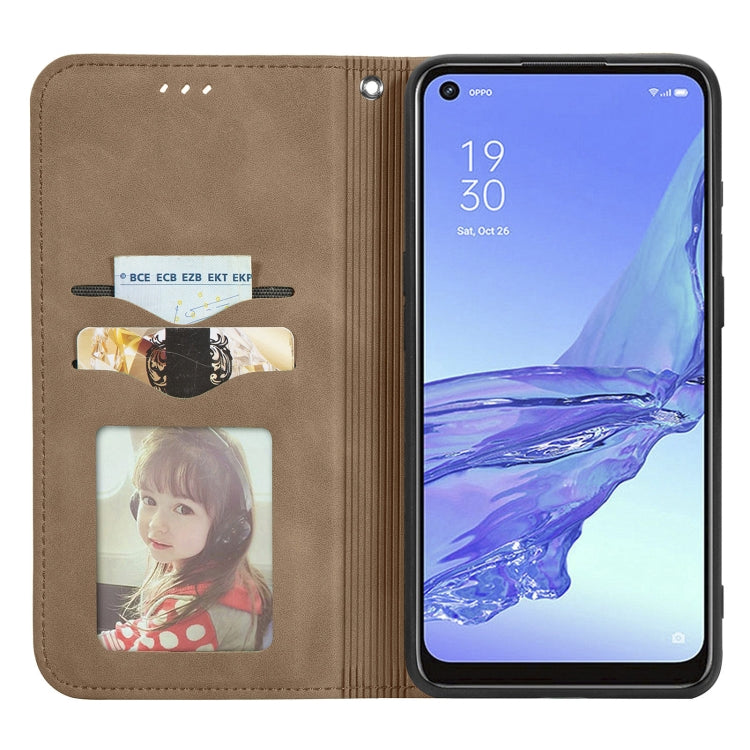 For OPPO A53 5G Retro Skin Feel Magnetic Horizontal Flip Leather Phone Case