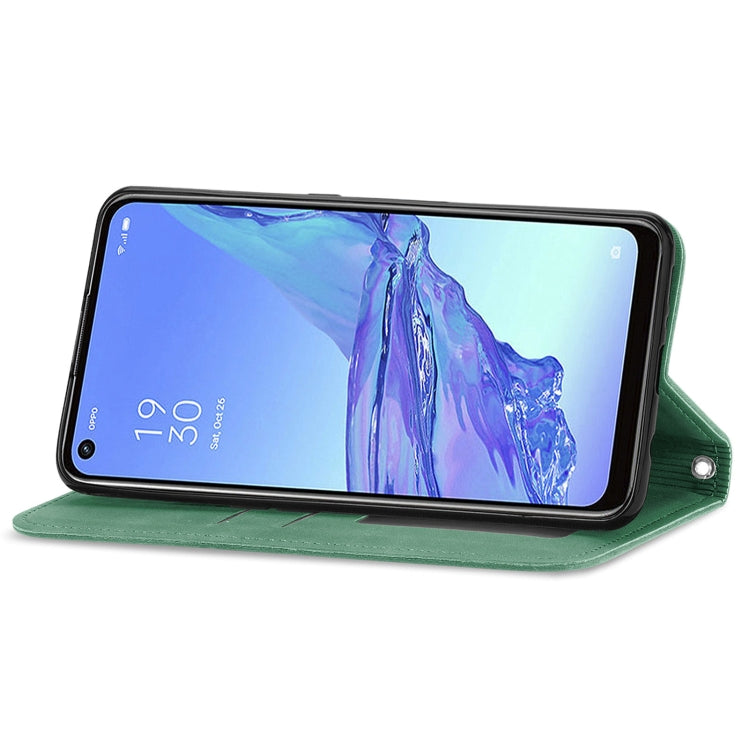 For OPPO A53 5G Retro Skin Feel Magnetic Horizontal Flip Leather Phone Case