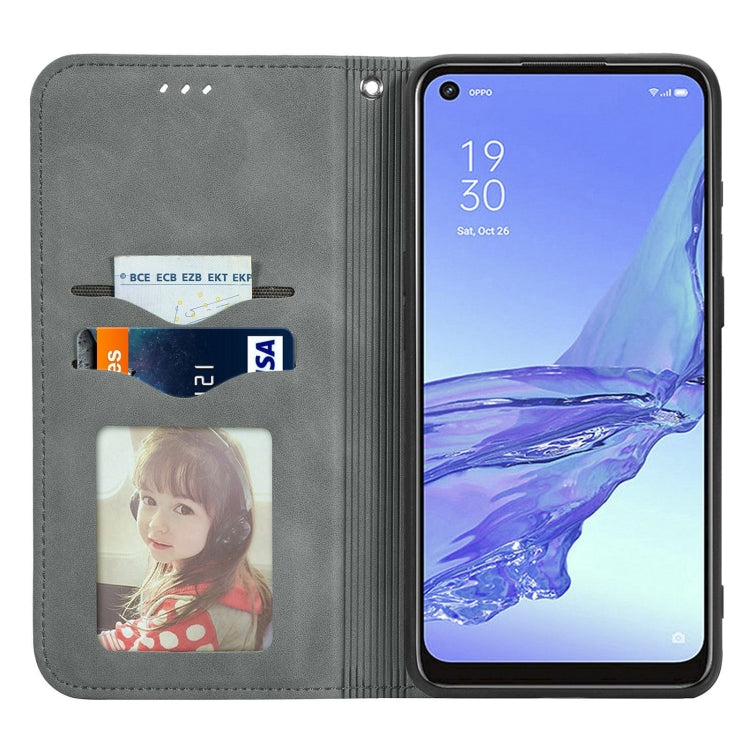 For OPPO A53 5G Retro Skin Feel Magnetic Horizontal Flip Leather Phone Case