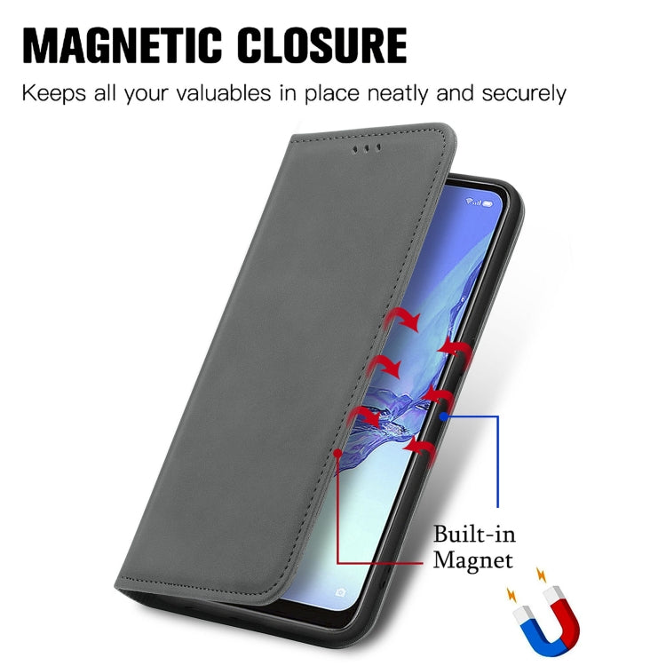 For OPPO A53 5G Retro Skin Feel Magnetic Horizontal Flip Leather Phone Case