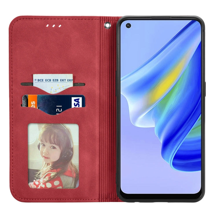 For OPPO A95 4G Retro Skin Feel Magnetic Horizontal Flip Leather Phone Case