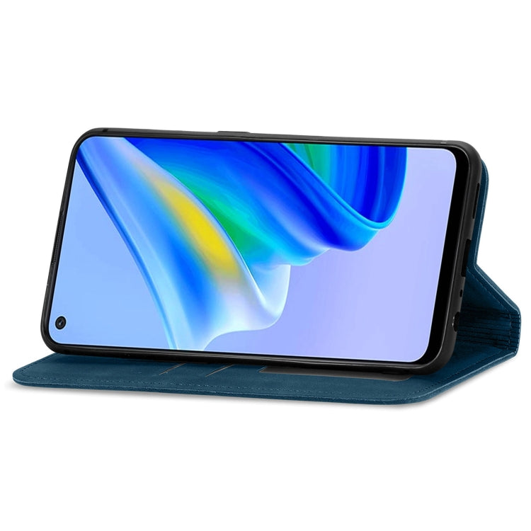 For OPPO A95 4G Retro Skin Feel Magnetic Horizontal Flip Leather Phone Case