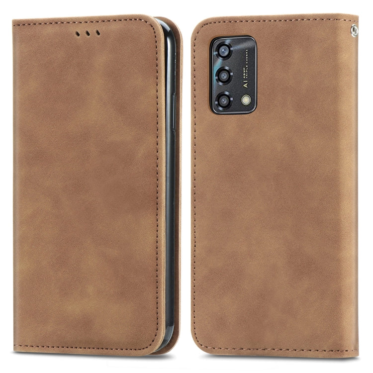 For OPPO A95 4G Retro Skin Feel Magnetic Horizontal Flip Leather Phone Case