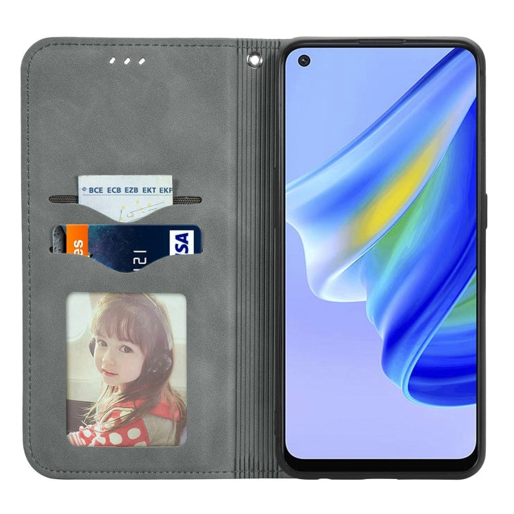For OPPO A95 4G Retro Skin Feel Magnetic Horizontal Flip Leather Phone Case