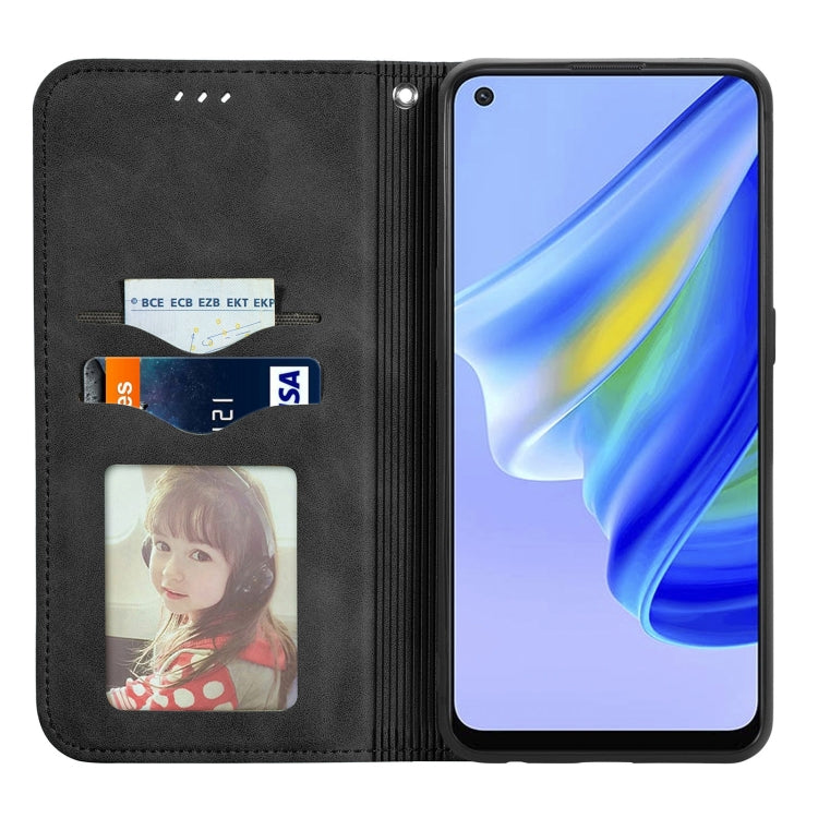For OPPO A95 5G Retro Skin Feel Magnetic Horizontal Flip Leather Phone Case