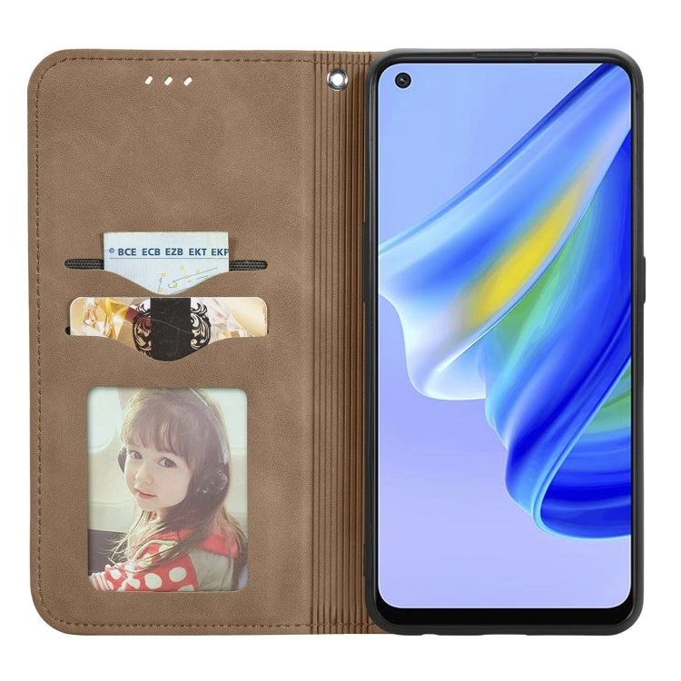For OPPO A95 5G Retro Skin Feel Magnetic Horizontal Flip Leather Phone Case