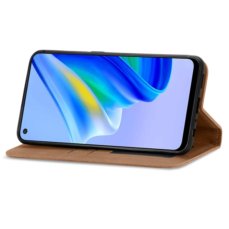 For OPPO A95 5G Retro Skin Feel Magnetic Horizontal Flip Leather Phone Case