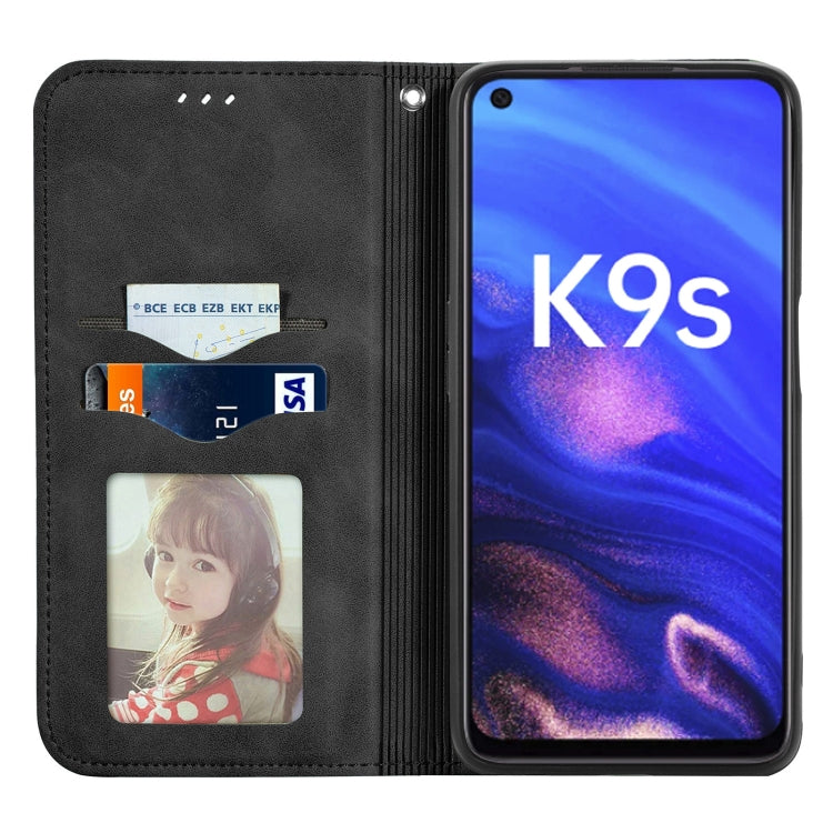 For OPPO K9s Retro Skin Feel Magnetic Horizontal Flip Leather Phone Case