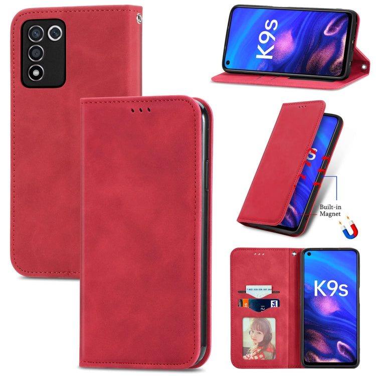 For OPPO K9s Retro Skin Feel Magnetic Horizontal Flip Leather Phone Case