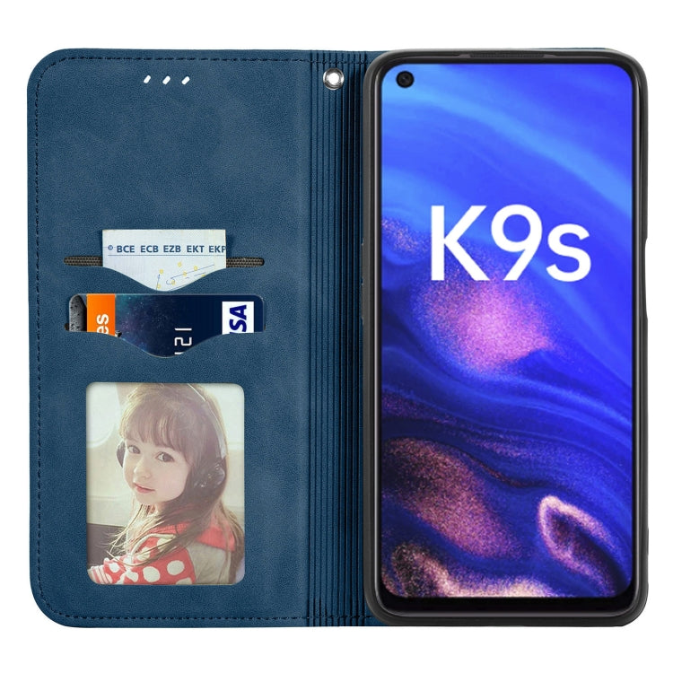 For OPPO K9s Retro Skin Feel Magnetic Horizontal Flip Leather Phone Case