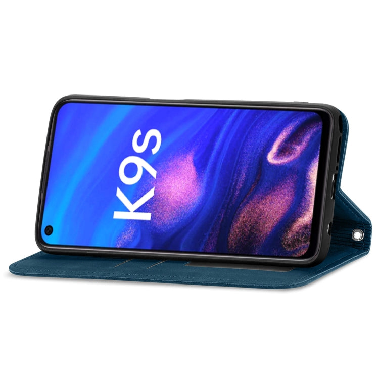 For OPPO K9s Retro Skin Feel Magnetic Horizontal Flip Leather Phone Case