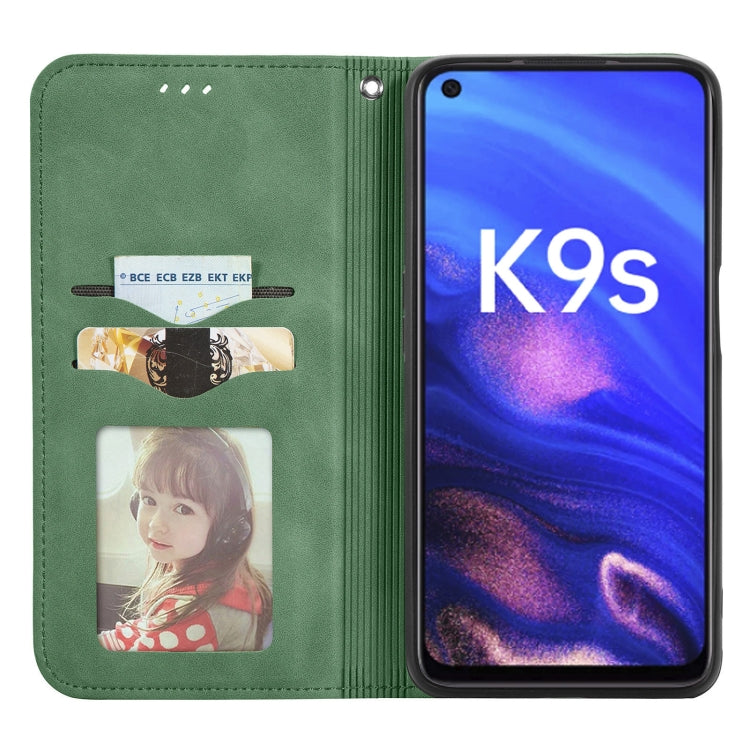 For OPPO K9s Retro Skin Feel Magnetic Horizontal Flip Leather Phone Case