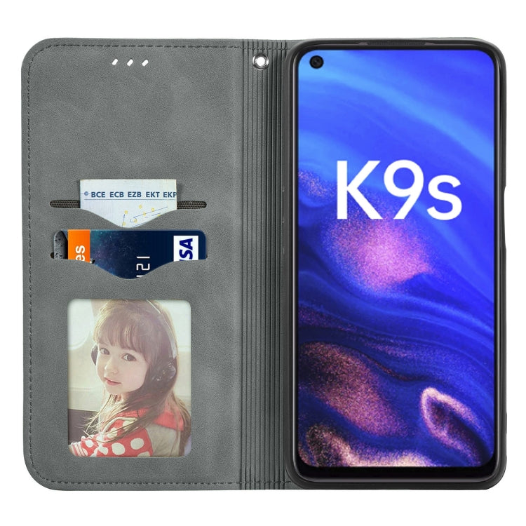 For OPPO K9s Retro Skin Feel Magnetic Horizontal Flip Leather Phone Case