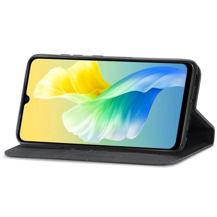 For vivo S10e Retro Skin Feel Magnetic Horizontal Flip Leather Phone Case