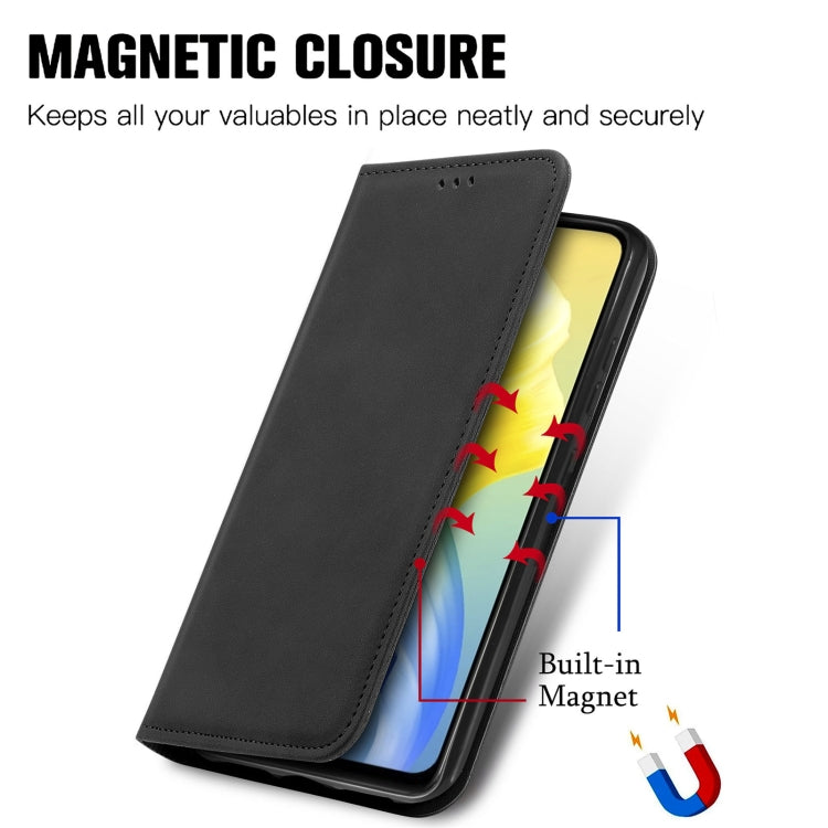 For vivo S10e Retro Skin Feel Magnetic Horizontal Flip Leather Phone Case