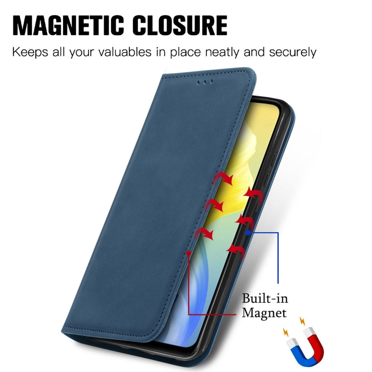 For vivo S10e Retro Skin Feel Magnetic Horizontal Flip Leather Phone Case