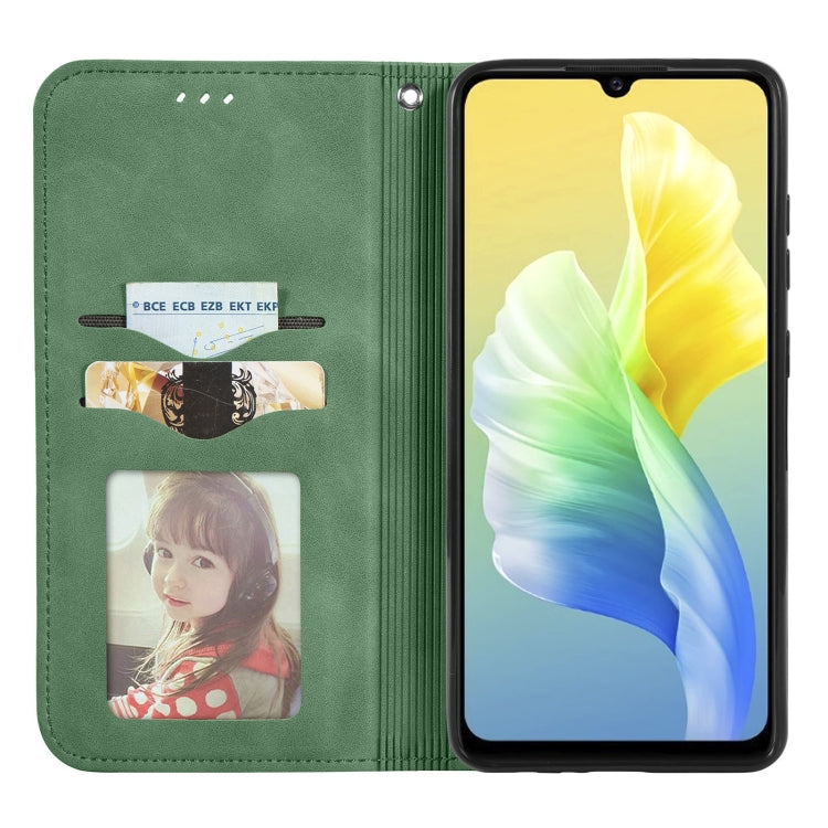 For vivo S10e Retro Skin Feel Magnetic Horizontal Flip Leather Phone Case