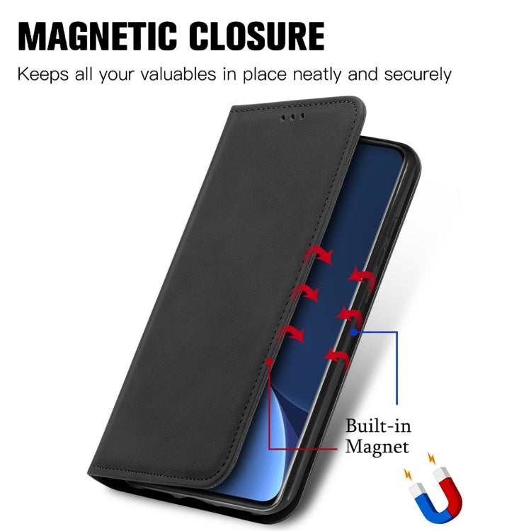For Xiaomi 12 Pro Retro Skin Feel Magnetic Flip Leather Phone Case