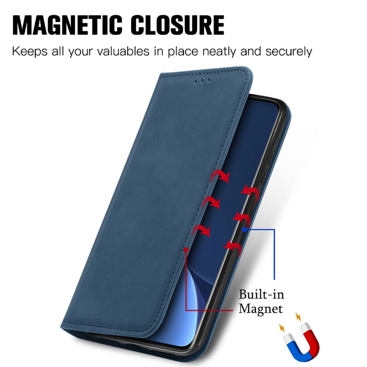 For Xiaomi 12 Pro Retro Skin Feel Magnetic Flip Leather Phone Case