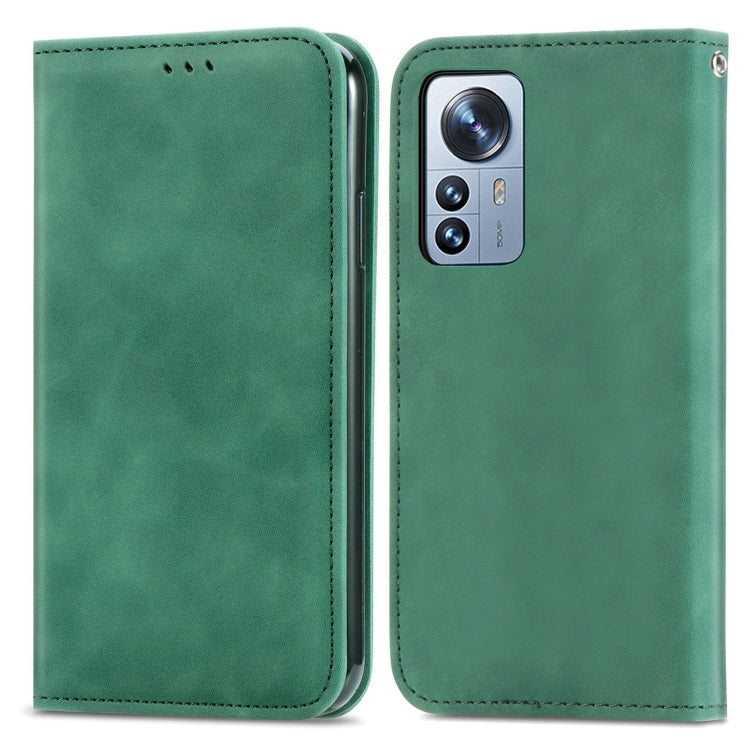 For Xiaomi 12 Pro Retro Skin Feel Magnetic Flip Leather Phone Case