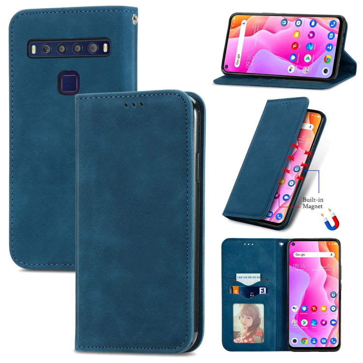 For TCL 10L Retro Skin Feel Magnetic Horizontal Flip Leather Phone Case