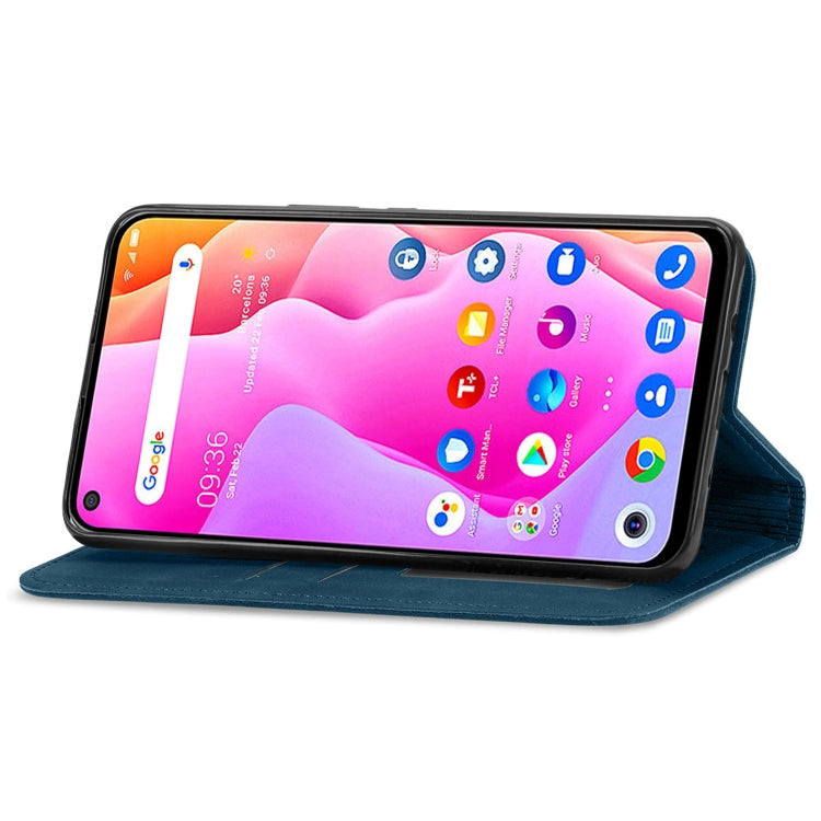 For TCL 10L Retro Skin Feel Magnetic Horizontal Flip Leather Phone Case