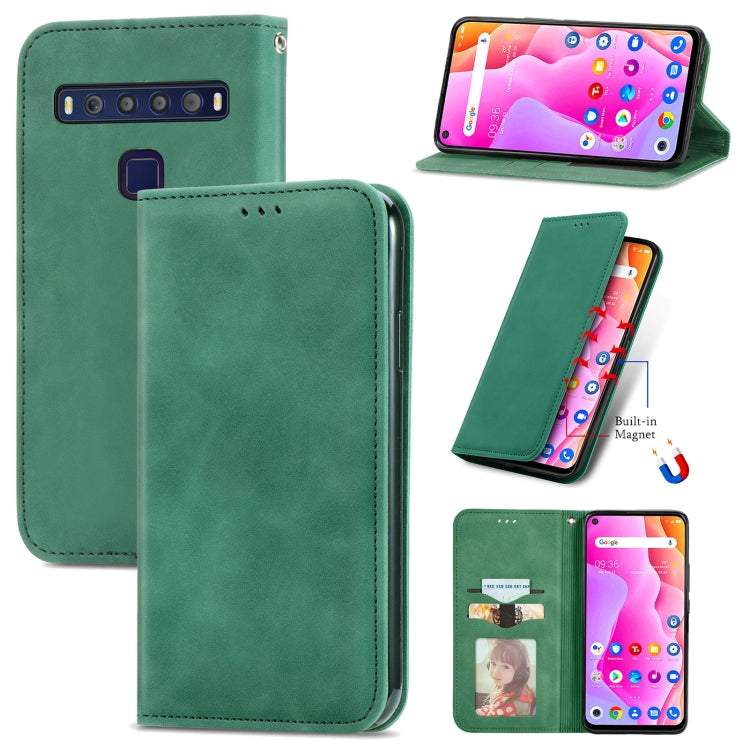 For TCL 10L Retro Skin Feel Magnetic Horizontal Flip Leather Phone Case