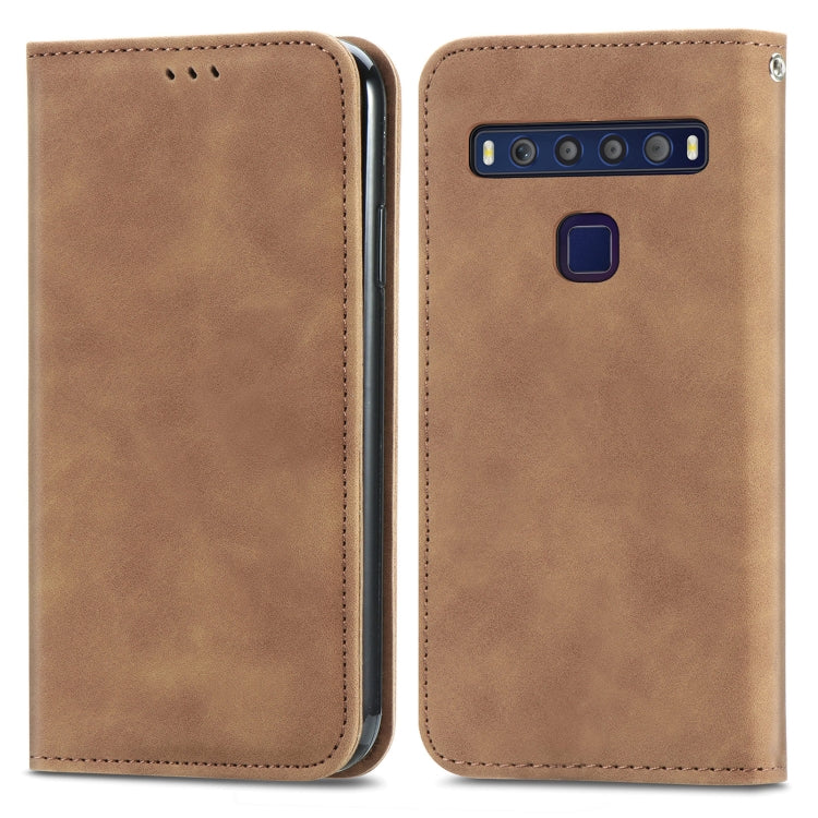 For TCL 10L Retro Skin Feel Magnetic Horizontal Flip Leather Phone Case