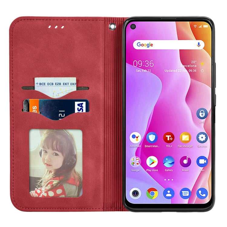 For TCL 10L Retro Skin Feel Magnetic Horizontal Flip Leather Phone Case