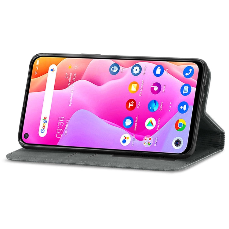 For TCL 10L Retro Skin Feel Magnetic Horizontal Flip Leather Phone Case