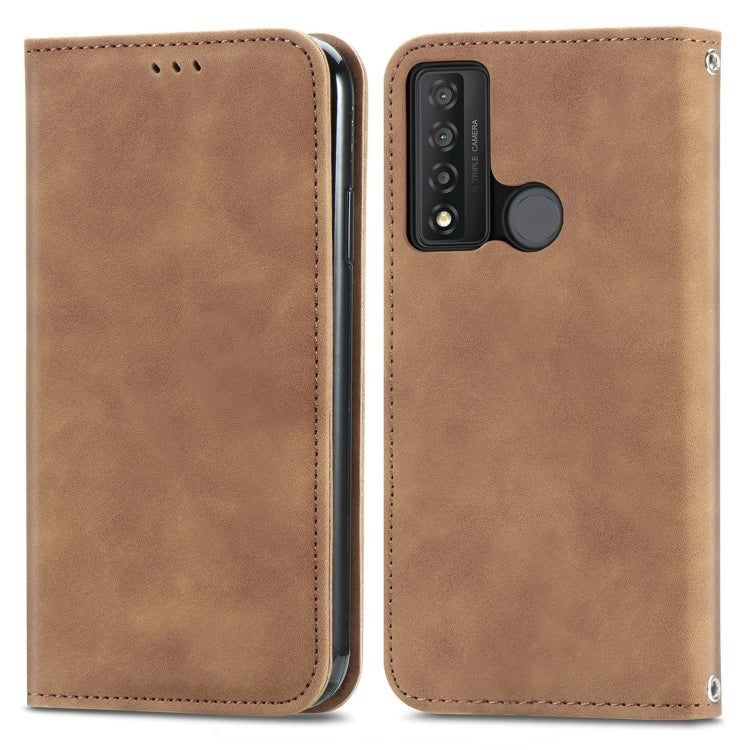 For TCL 20 XE Retro Skin Feel Magnetic Horizontal Flip Leather Phone Case