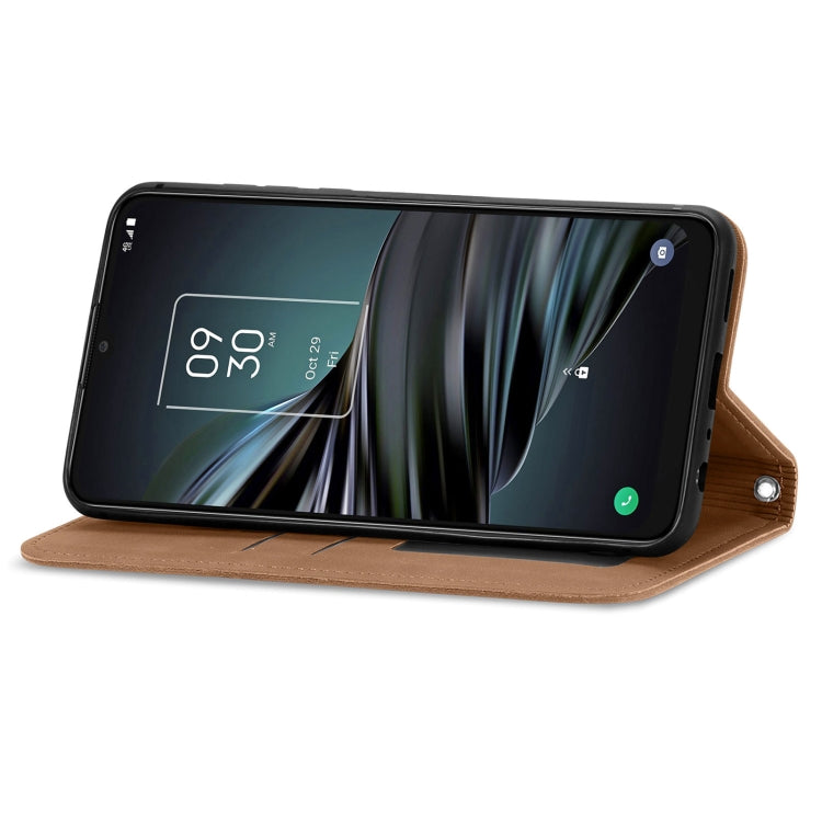 For TCL 20 XE Retro Skin Feel Magnetic Horizontal Flip Leather Phone Case