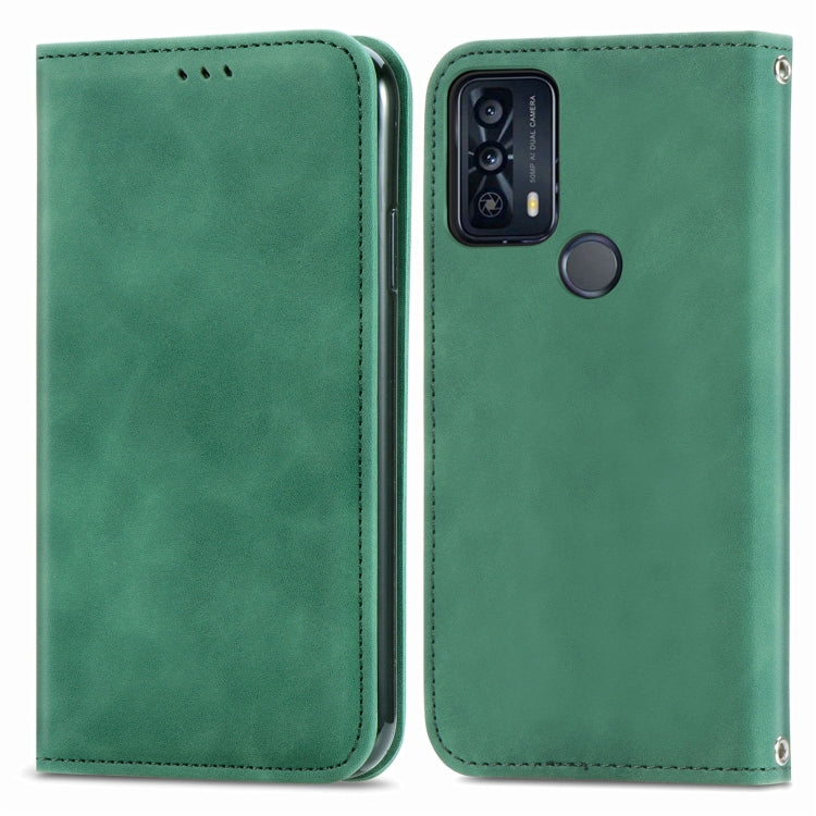 For TCL 20B Retro Skin Feel Magnetic Horizontal Flip Leather Phone Case