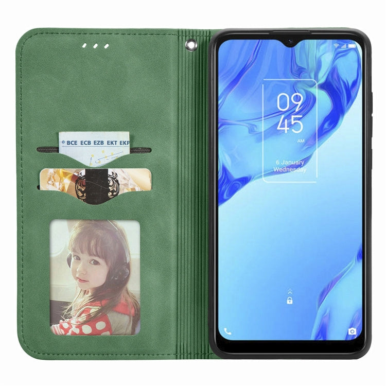 For TCL 20B Retro Skin Feel Magnetic Horizontal Flip Leather Phone Case