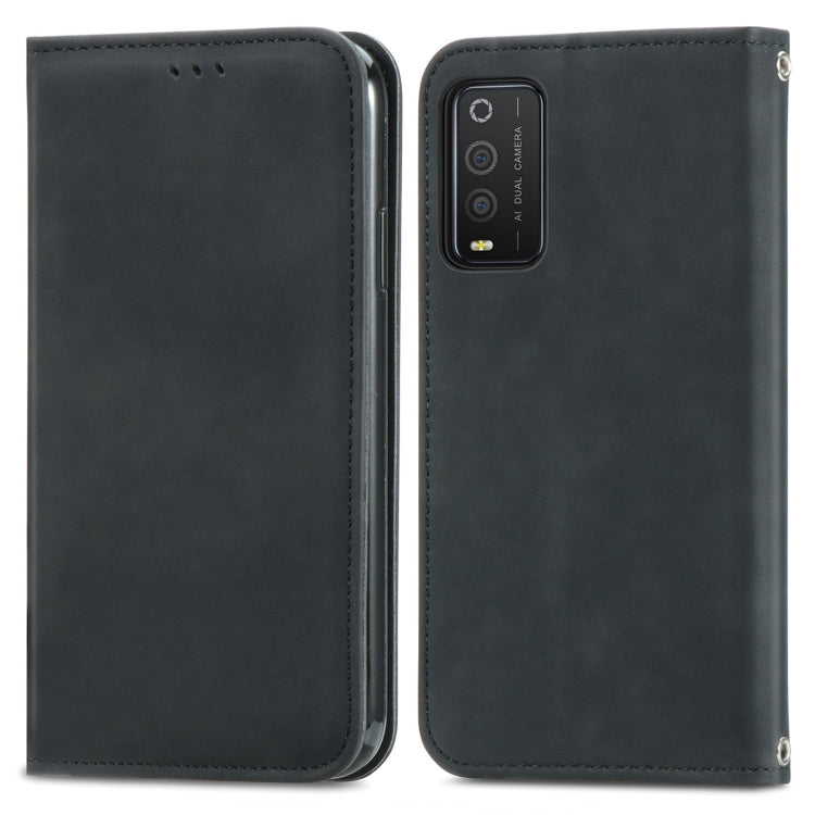 For TCL 205 Retro Skin Feel Magnetic Horizontal Flip Leather Phone Case