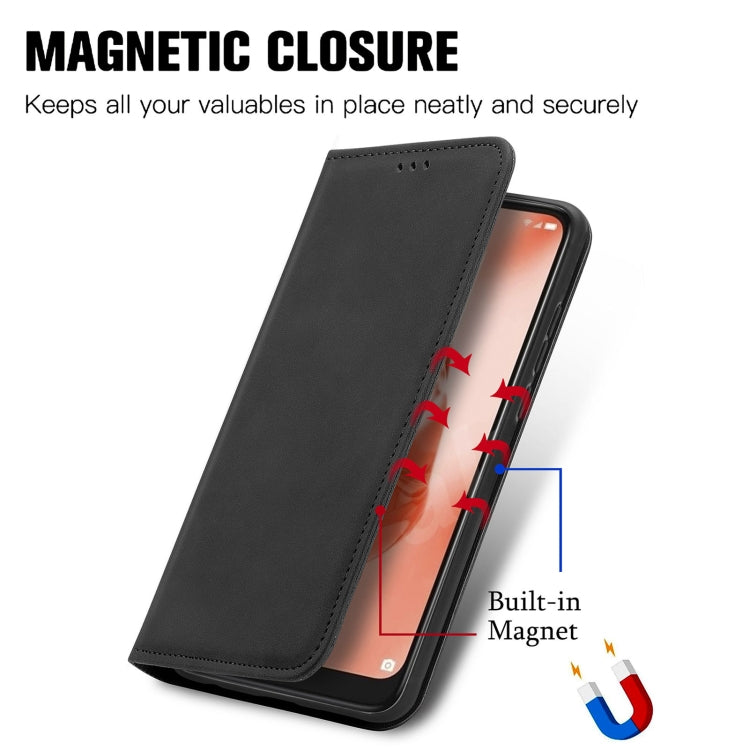 For TCL 205 Retro Skin Feel Magnetic Horizontal Flip Leather Phone Case