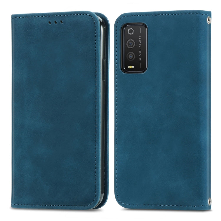 For TCL 205 Retro Skin Feel Magnetic Horizontal Flip Leather Phone Case