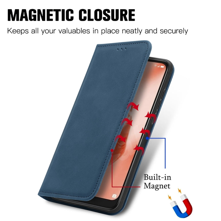 For TCL 205 Retro Skin Feel Magnetic Horizontal Flip Leather Phone Case