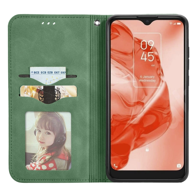 For TCL 205 Retro Skin Feel Magnetic Horizontal Flip Leather Phone Case