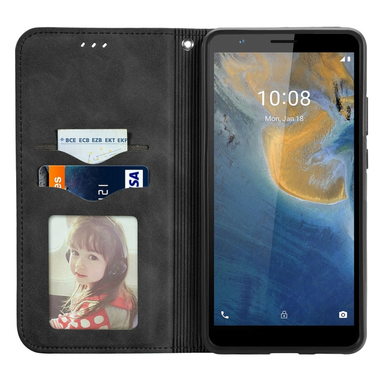 For ZTE Blade A31 Retro Skin Feel Magnetic Horizontal Flip Leather Phone Case