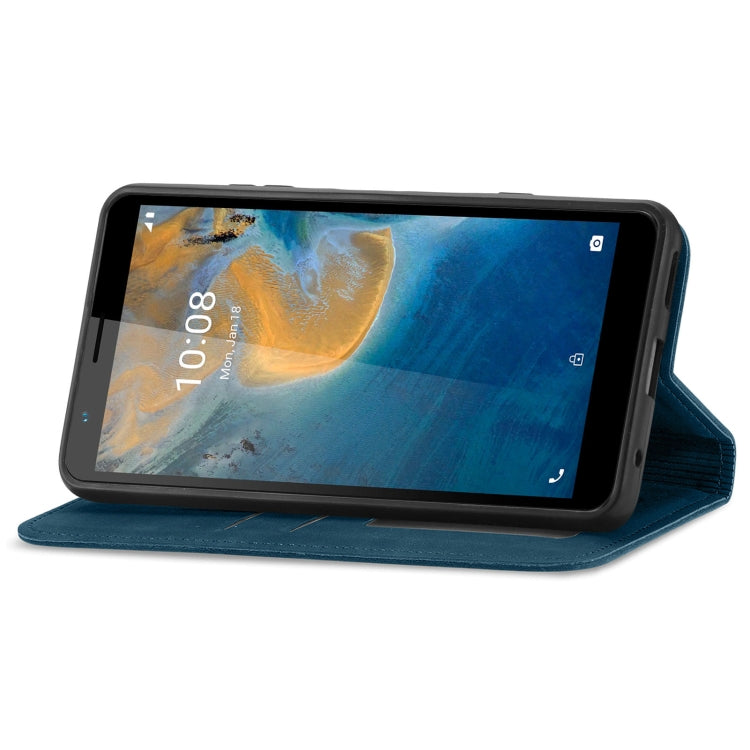For ZTE Blade A31 Retro Skin Feel Magnetic Horizontal Flip Leather Phone Case